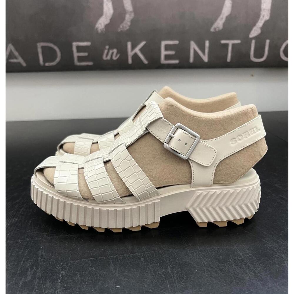 Sorel NEW Ona Streetworks Fisherman Mid Sandal, Chalk, Size 9.5